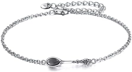 Sterling Silver Spoon Cuff Bracelet with Lobster Claw Clasp and Box & Link Chains for Women & Girls, Vintage-Inspired Design