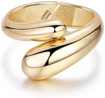 Cuff Bracelets for Women Gold Bangle Bracelets Chunky Gold Bracelet Open Wide Bracelet Dainty Jewelry Gifts for Teen Gilrs