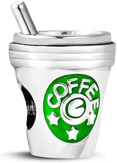 Chili Jewelry Coffee Cup Charm for Coffee Lover Compatible With Pandora Charms Bracelets