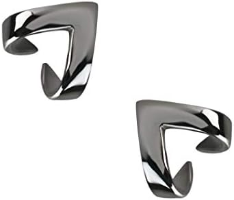 Silver Roots Black-tone Sterling Silver Minimalistic Ascending Delta Armor Ear Jackets Huggie Earrings