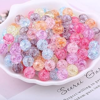 LadayPoa Crystal Glass Bead Christmas Bracelet in Acrylic With Round Shape Bubble Beads Design, 300pcs Pack