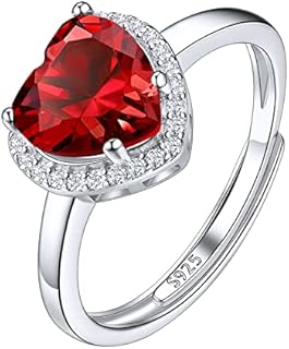November Birthstone Engagement Ring with Cubic Zirconia for Women, Suplight 925 Sterling Silver Round/Heart/Square/Pear Shape Ring