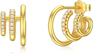 IMZM Helical Crawler Cuff Studs Earrings s925 Sterling Silver Climbers Earrings for Women Girls Gifts