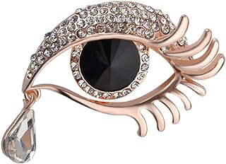 Fashion Eye Brooch Pin with Cubic Zirconia Crystal Dainty Evil Eye Brooches Pins Decorations Ornaments Necktie Dress Accessories Jewelry for Women Girls Best Friend