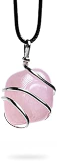 Ayana Crystals Rose Quartz Tumbled Necklace for Women - Handmade, Ethically Sourced Rose Quartz Crystals, Pink Stone Necklace for Emotional Well-being & Spiritual Harmony