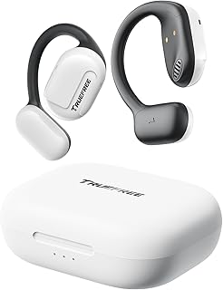 truefree O1 Open Ear Bluetooth 5.3 Kopfhörer für Erwachsene mit 16,2mm dynamischen Audiotreibern, 4 Mikrofonen und 45 Stunden Spielzeit für Sport, Workout und Gaming in Weiß