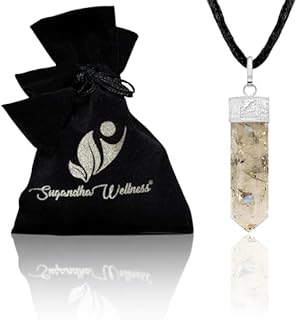 Rainbow Moonstone Healing Crystal Necklace - Orgonite Pendant for Balance, Love, Light & Creativity