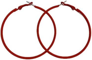 60mm Big Large Hoop Earrings For Women Girls Sensitive Ears Neon Minimalist Retro Round Huggie Hoops 2 Inch Colorful 80s 90s Dangle Hooped Dainty Lightweight Birthday Festival Y2K Party Jewelry Gifts