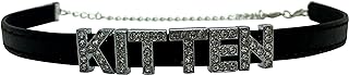 Kitten Choker Submissive Kawaii Cute Collar Necklace Letters Leather
