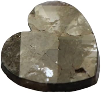 Women's Brown Salt And Pepper Diamond Heart Diamond Loose Flat Back Diamond Cabochon For Engagement Ring & Wedding Ring Gifts For Her 5.9mm - PDD546