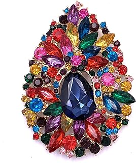 SELOVO Huge Big Large Flower Statement Brooches and Pins Scarf Decoration Gold Tone