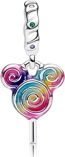 Sterling Silver Mickey Mouse Charm Bracelet with Cubic Zirconia for Women and Girls - Unique 100th Anniversary Design