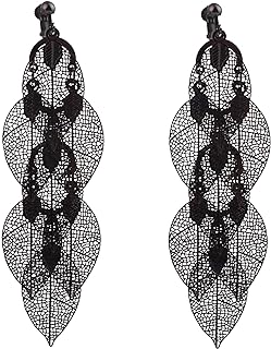 Grace Jun Handmade Multi-layer Dangle Drop Earrings and Clip on Earrings No Pierced for Women