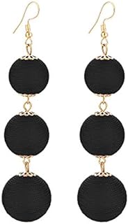 Thread Ball Dangle Earrings Thread Dangle Earrings Soriee Drop Earrings Beaded Ball Ear Drop