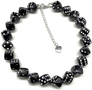 Lobster Clasp Best Friend Choker Necklace with Ball Chain Alloy Dices Design for Women & Girls