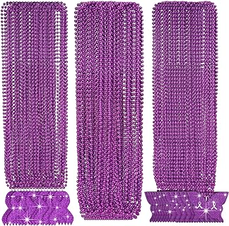 36 Pack Purple Ribbon Butterfly Pendant Awareness Necklaces - Included with Ball Chain - PP Plastic Material - Domestic Violence and Cancer Supports