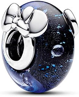 Sterling Silver Star Charm Bracelet with Cubic Zirconia for Women - Angel Wings, Moon and Mouse Design - Perfect Mother's Day or Christmas Gift