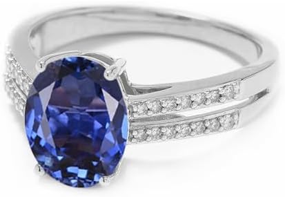 Exquisite Zora Sapphire Engagement Ring with Platinum and Sterling Silver for Women - Unique Oval Design