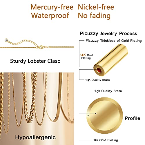 Initial Necklaces for Women, 14K Gold Plated Cubic Zirconia Initial Necklace Personalized Necklaces for Women Dainty CZ Letter Necklace Tiny Name Choker Nekclace for Girls Gold Jewelry Gifts