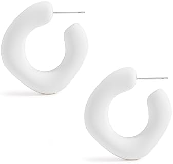 Colorful Summer Acrylic Hoop Earrings for Stylish Women - Lightweight Stainless Steel Back Finding - Ideal Jewelry Gift for Mothers, Sisters, Daughters, Lovers, & Best Friends