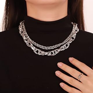 Edgy Gold-Plated Chunky Choker with Cuban Link Chain Design by Chargances - Adjustable & Fashion-Forward Short Collar Jewelry for Women and Girls