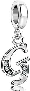 TGLS A to Z Letter Initial Name Charms Alphabet Dangle Beads Compatible With Pandora Charms Bracelets