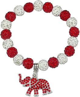 Greek Sorority Gift for Women 1913 DST Gift Rhinestone Red Elephant Bangle Bracelet Paraphernalia Jewelry Gift for Soror
