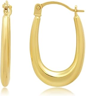 14k Solid Gold Hoop Earrings by Max + Stone with Secure Click-Top Closure, Classic Design from Jordan