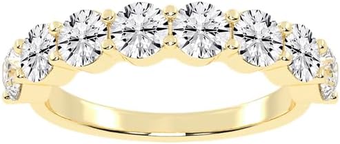 IGI Certified Round Shape Lab Grown Diamond Eternity Band For Wedding Aniversary Engagement Ring in 14K Gold, Platinium for Women (0.25-5 Cttw, F-G Color, VS1-VS2 Clarity)
