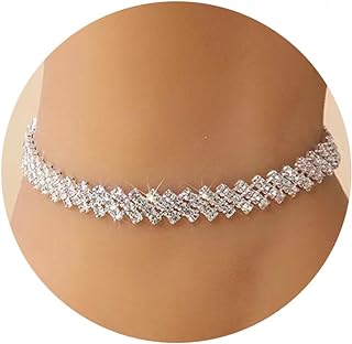 Charming Women's Silver Rhinestone Anklet with Lobster Claw Clasp & Box Chain, Adjustable & Waterproof - SAMOCO