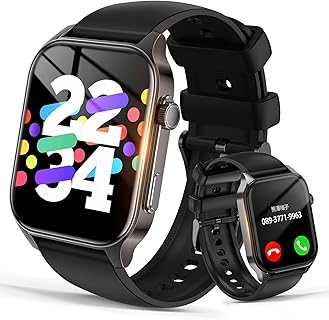 Bolinker スマートウォッチ IP67防水＆Bluetooth通話対応、1.96インチHD画面とカスタム文字盤、iPhone/Androidユーザーに最適