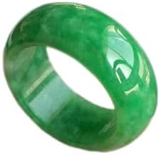 Hand-carved Full Green Jade Ring for Men and Women, Traditional Chinese Amulet Design, Perfect for Good Luck Gifts