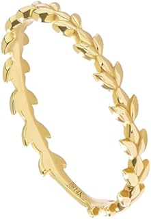 14k Solid Yellow Gold Cubic Zirconia Stackable Rings for Women with Minimalistic Design, Sizes 5-9