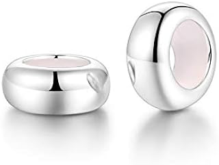 Charm Bracelets Clip Stopper Charm Sterling Silver 2pcs Rubber Charm Stopper Spacer Bead for Charm Bracelets