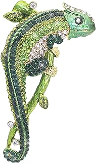 Retro Lizard Gecko Spider Animal Brooch Lapel Pin Dainty Rhinestone Crystal Brooch Costume Jewelry Accessories for Scarf Corsage