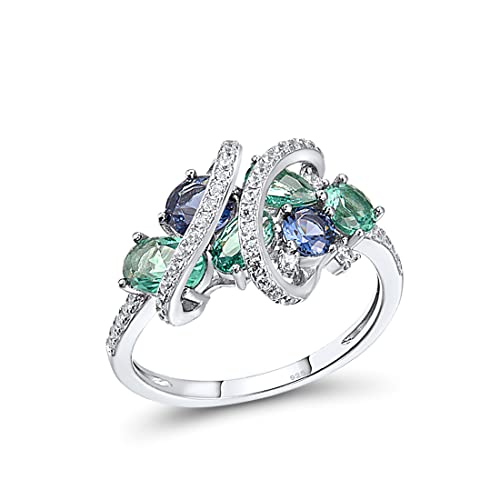 925 Sterling Silver Twist Ring White Cubic Zirconia Rings