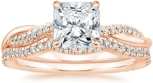 Genuine Moissanite or Simulated Diamond Sterling Silver Antique Milgrain Wave Shape Eternity Band Wedding Ring