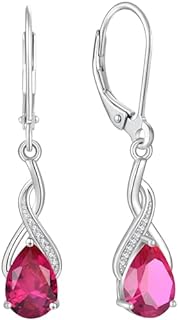 Dazzling Women's Sterling Silver Cubic Zirconia Infinity Dangle Leverback Earrings - Perfect Anniversary or Christmas Gift Jewelry for Her