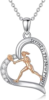 Unisex Sterling Silver Sports Ball Pendant Necklace with Rolo Chain and Zircon Gem - Perfect Gift for Sports Enthusiasts