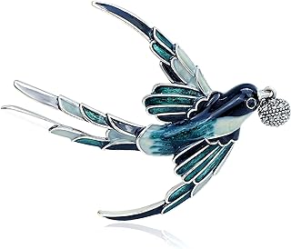 Lovely Enamel Rhinestone Flying Swallow Bird Brooch Pins Breastpin Wedding Brooches Lapel Pin Badge Jewelry Gifts
