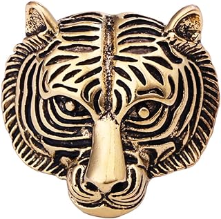 Vintage Gold Tiger Face Brooch pins, animal brooches, West trim pins, shirt studs, lapel pins for women and men，Dainty Christmas Wedding Birthday Holiday Jewelry Unisex Gifts, Zinc, no gemstone