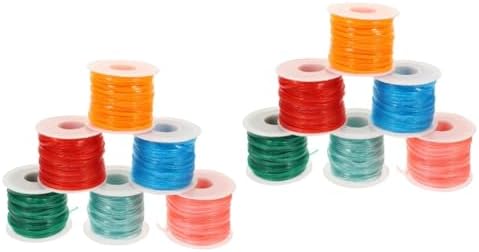 Operitacx 2 Sets PVC Braided Rope Home Supplies DIY Key Chain Material Woven Bracelets Hand Woven Rope DIY Supplies Woven Thread DIY Kits Key Fob Braided Wire Stainless Steel