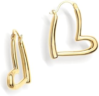 Sonateomber Heart Hoop Earrings for Women Girls, Valentine Large Chunky Love Huggie Earing Wedding Prom Hypoallergenic Fashion Jewelry Gift.