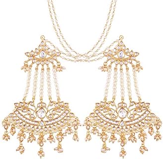 Aheli Indian Wedding Wear Faux Beaded Dangler Earrings Bollywood Party Fashion Jewelry for Women