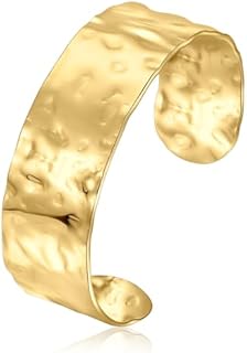 MUYAN Gold Hammered Chunky Open Bangle Bracelet for Women Chunky Gold Cuff Bracelet Jewelry Gift
