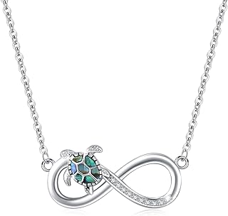 Women's Elegant 925 Sterling Silver Turtle Pendant Necklace with Box Chain - Beach Ocean Theme Jewelry Gift