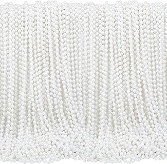 Pearl Necklaces Bulk Party Pearl Necklaces Faux Pearl Strand Necklace White Bead Necklace for 1920s Party Tea Party Bridal Shower Masquerade Flapper Party