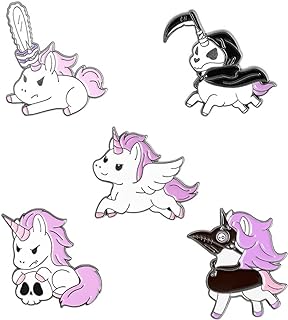 Whimsical Stainless Steel Unicorn Brooch with Butterfly Clasp, Ideal for Clothes, Backpacks & More - Cute Anime Design