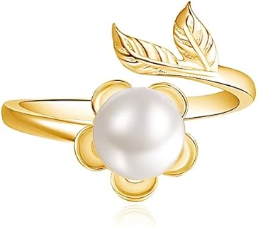 Dreamboat Women's Ring - Adjustable Silver & Created Pearl - Statement Jewelry Gift for Special Occasions