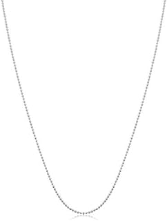 Kooljewelry Yellow Gold Plated Silver or Sterling Silver Bead Ball Chain Necklace For Women (1 mm, 1.2 mm, 1.5 mm or 1.8 mm - Sizes from 14 to 30 inches long)